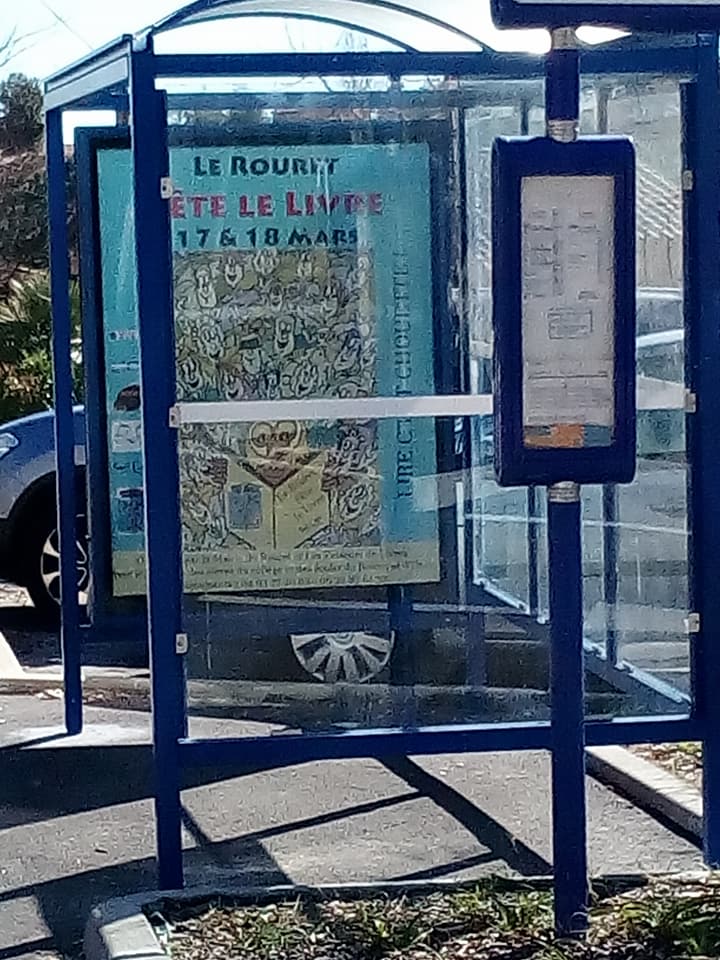 Mon arrêt de bus en venant de Nice